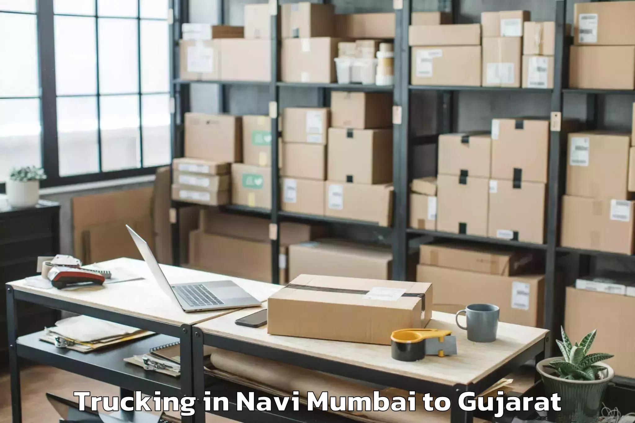 Book Your Navi Mumbai to Jhalod Trucking Today